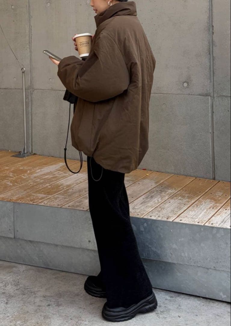 美品＊チャオパニックティピー PON企画中綿スタンドカラージャケット ブラウン＊