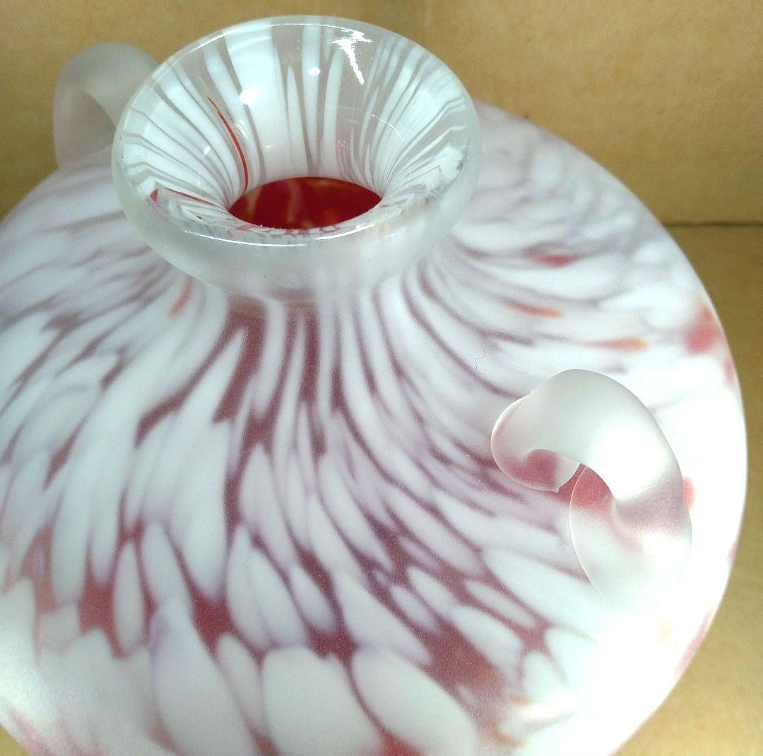 【本物保証】藤田喬平 手吹 花瓶 共箱 栞 美品 高さ22㎝大きめ