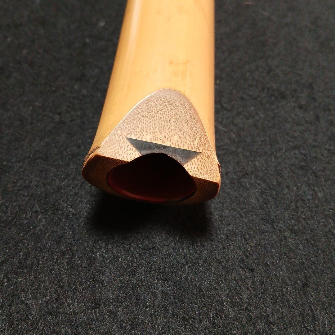た*ん様 和楽器　尺八　本体 銘有　竹製 5穴　縦笛　和楽