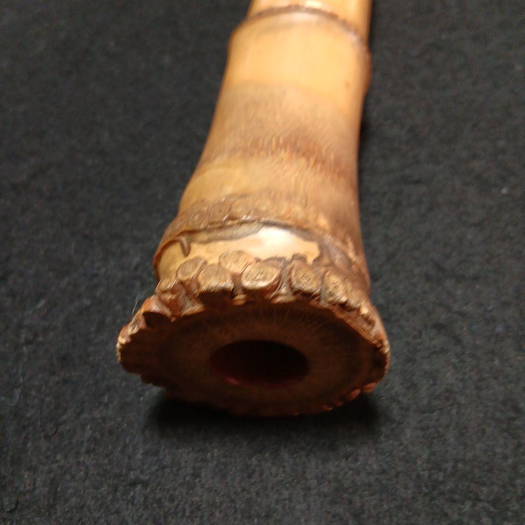 た*ん様 和楽器　尺八　本体 銘有　竹製 5穴　縦笛　和楽