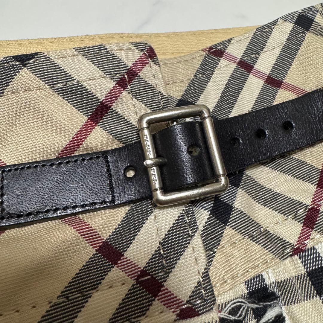 美品 BURBERRY BLUE LABEL ノバチェック プリーツミニスカート