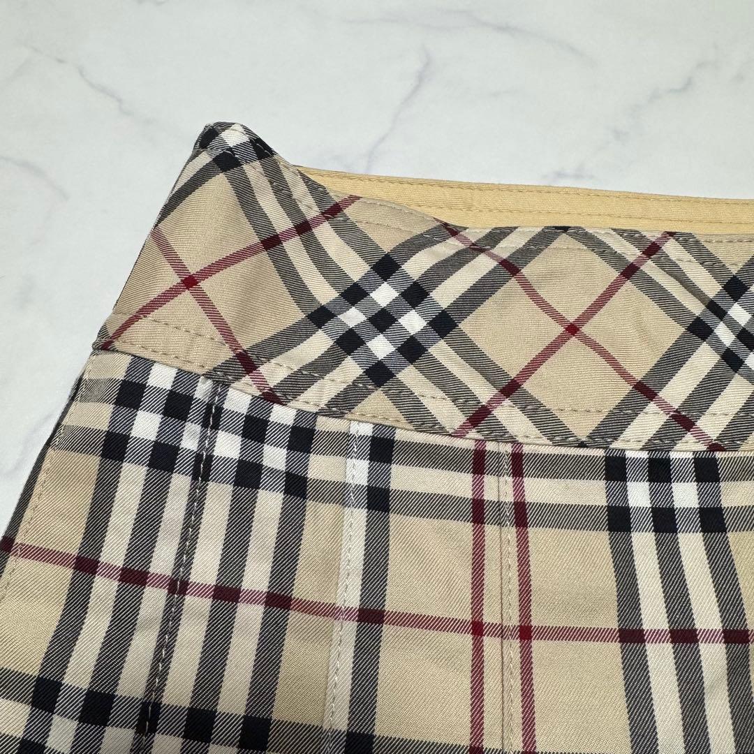 美品 BURBERRY BLUE LABEL ノバチェック プリーツミニスカート