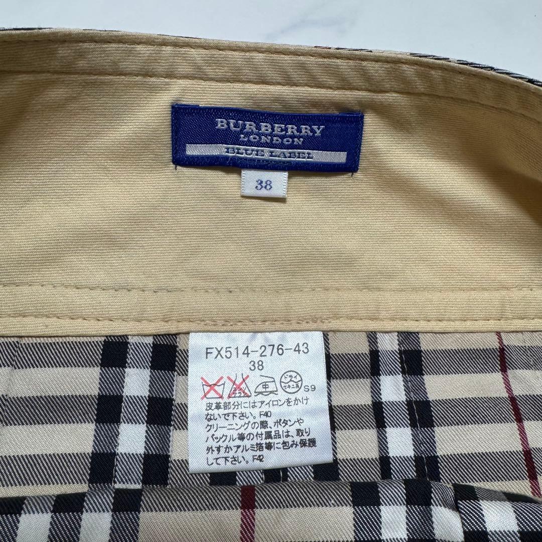 美品 BURBERRY BLUE LABEL ノバチェック プリーツミニスカート