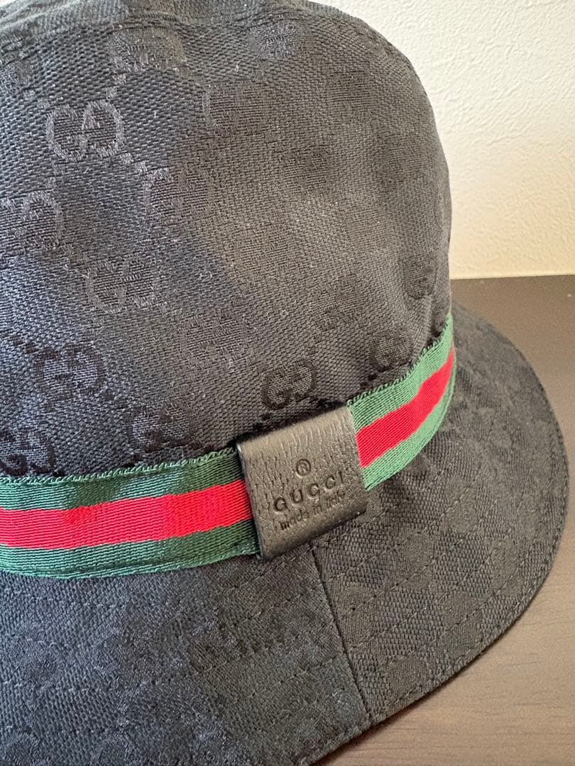 BamikiGUCCI ブラックバケットハット GGパターン