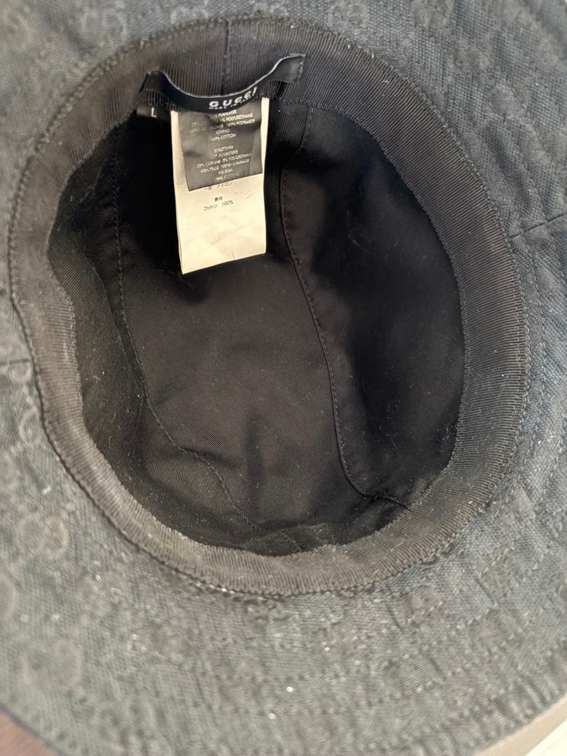 BamikiGUCCI ブラックバケットハット GGパターン