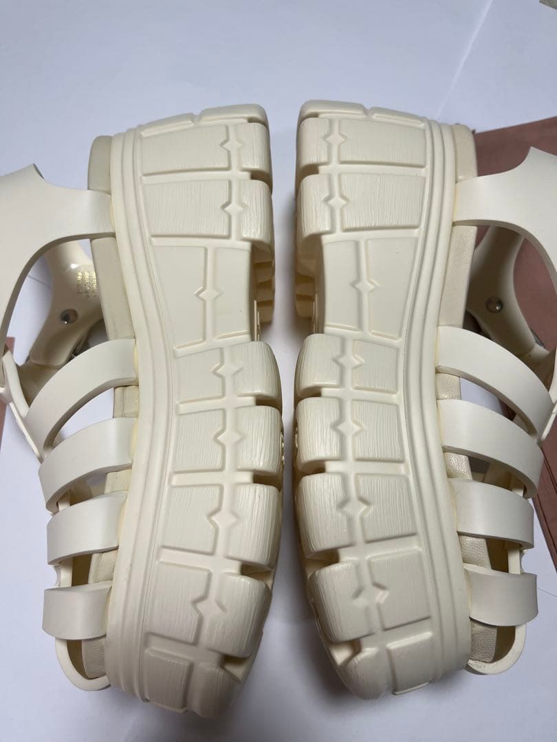 【et⭐︎】正規品 新品 miu miu プラットフォーム サンダル