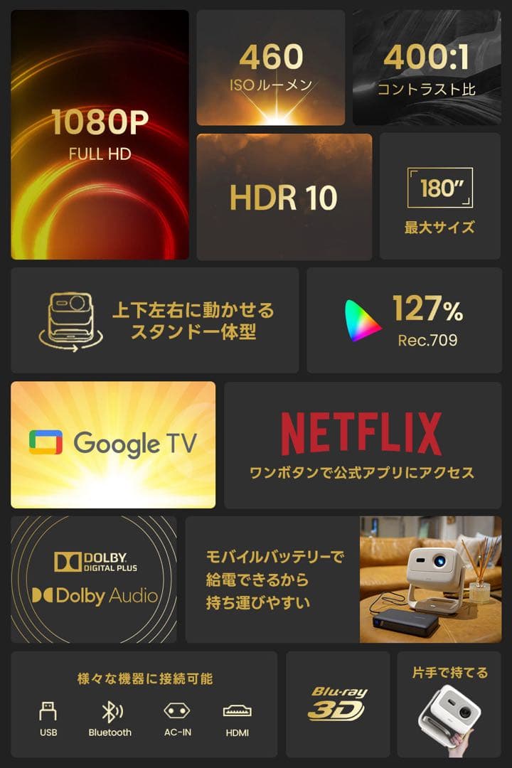 JMGO N1S Nano Google TV搭載 ネビュラ超え操作性