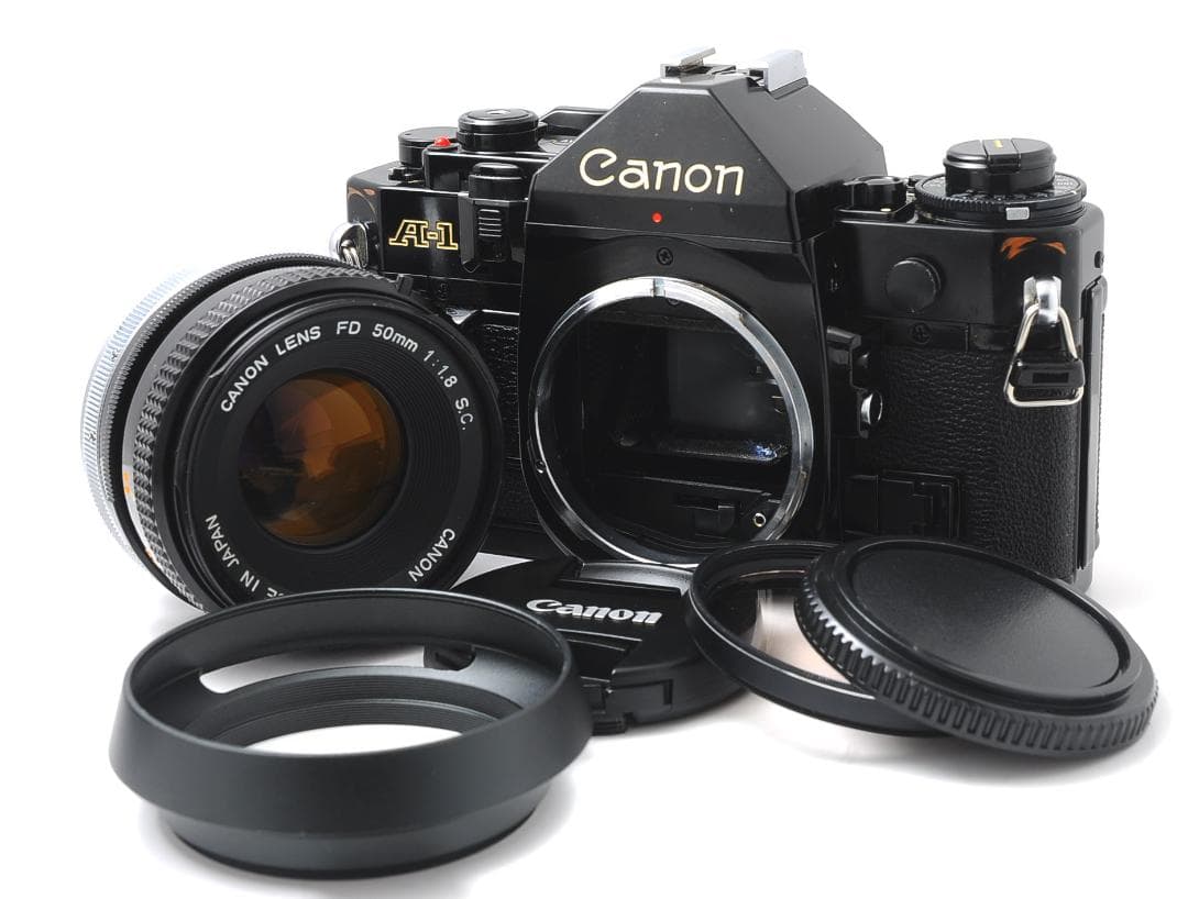 Canon A-1 + FD50mm F1.8 S.C. 動作良好 キャノン