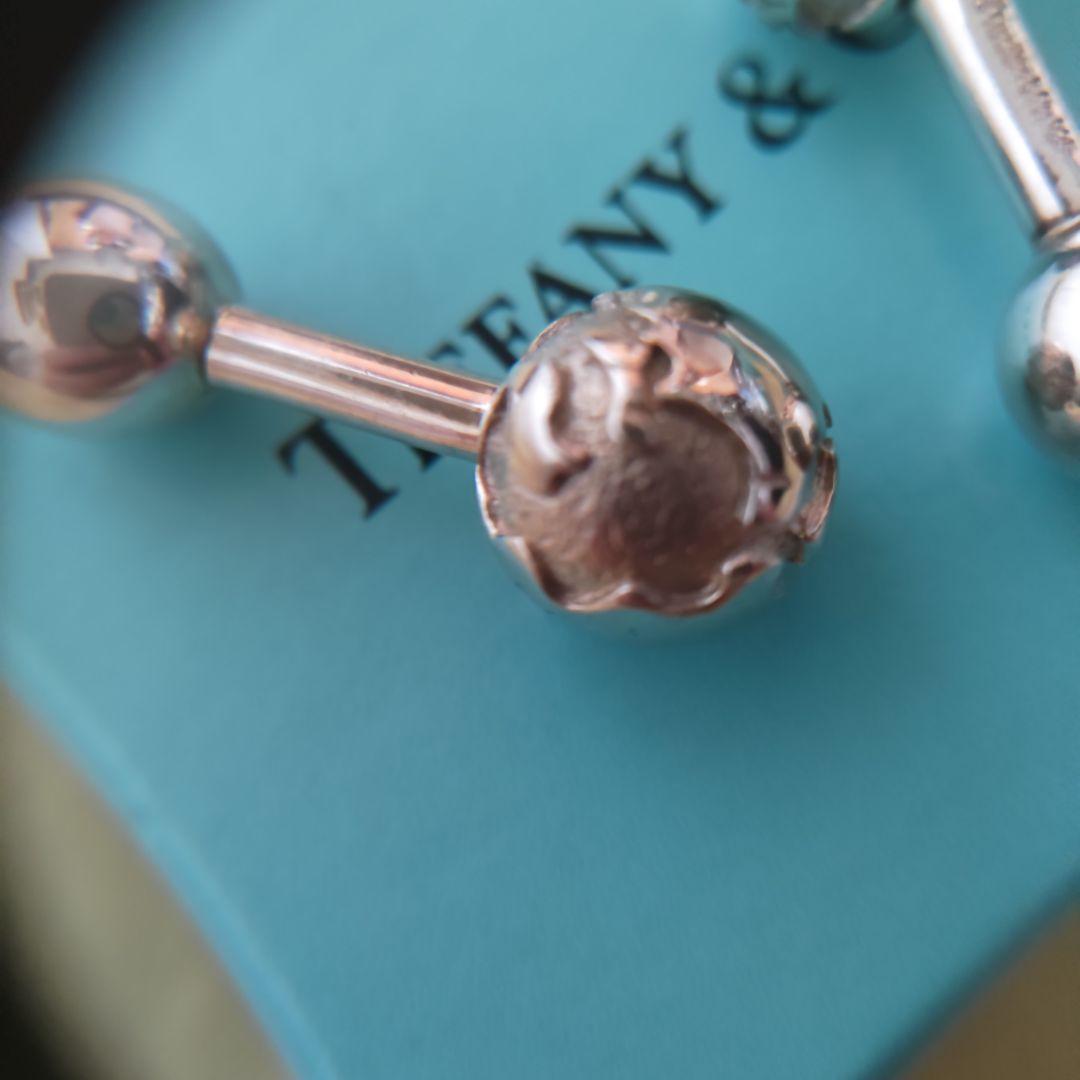 【未使用】ティファニー　グローブ　地球　バーベル・カフス　カフリンクス