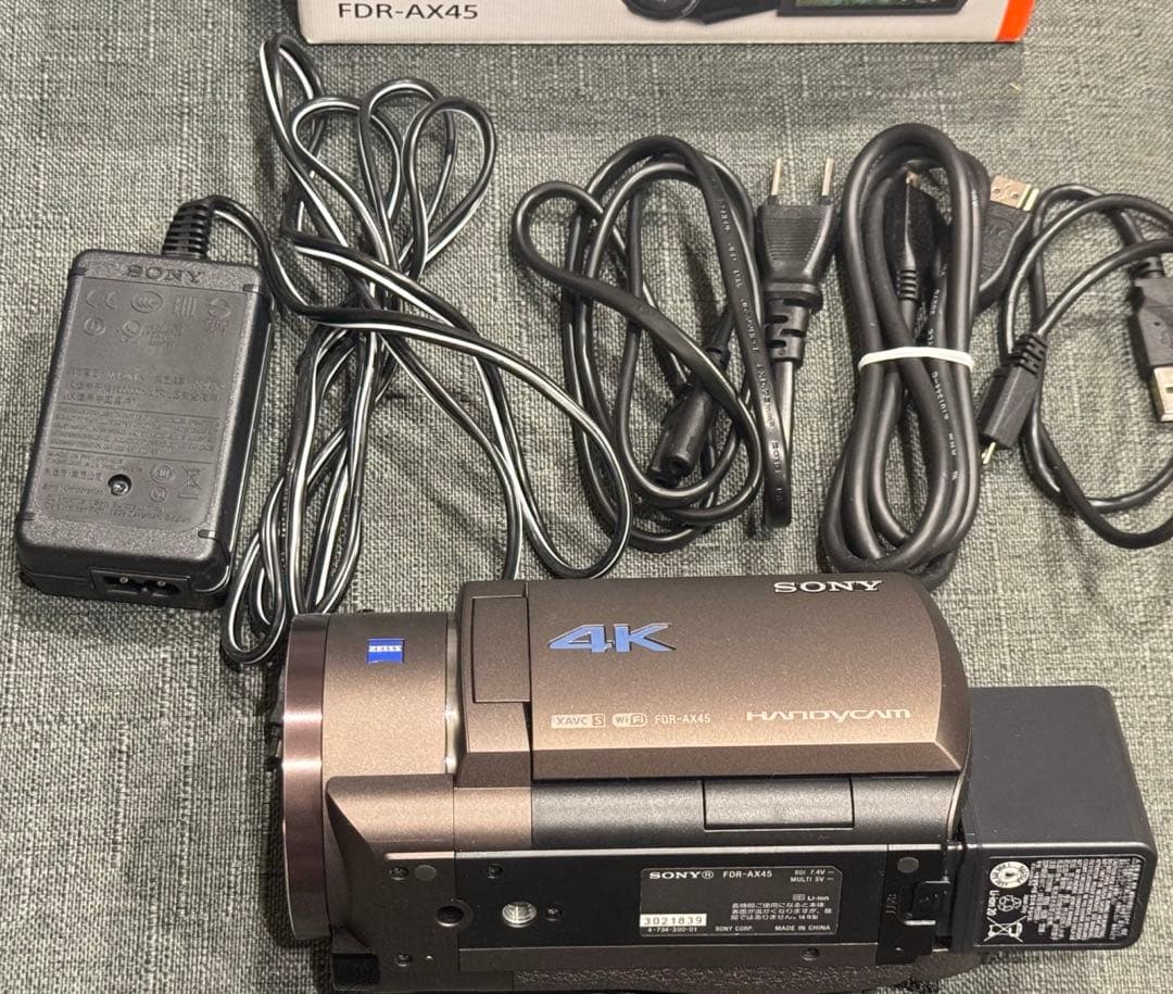 【美品】SONY 4Kビデオカメラ FDR-AX45（ブラウン）