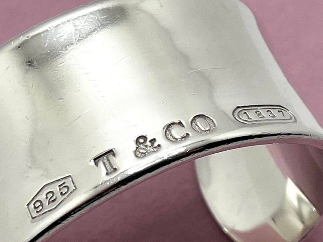 h237 ティファニー　1837 ワイド　カフ　バングル　シルバー　925