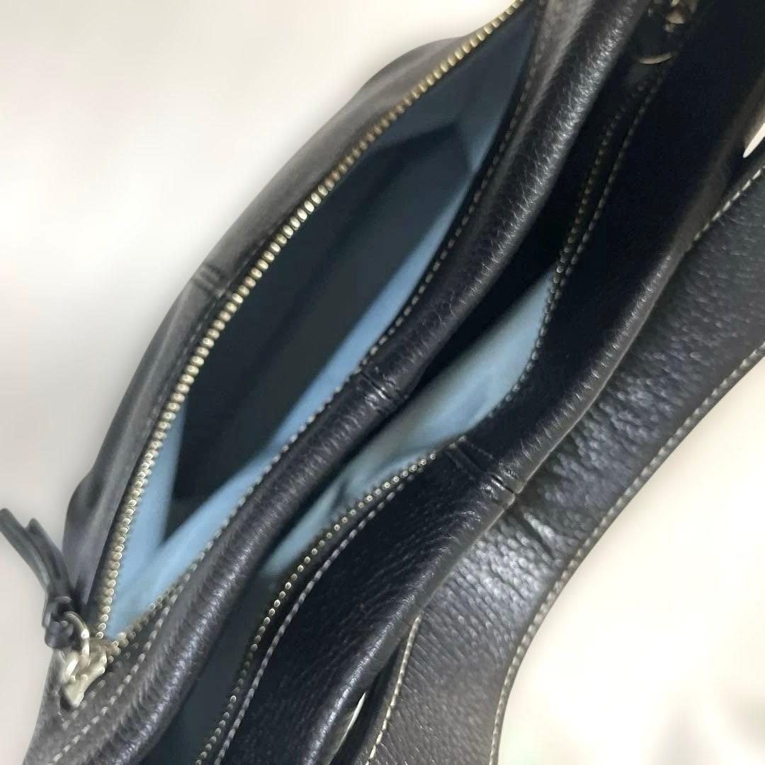 【coach】ショルダーバック　肩がけバック レザーバック　wayバック　黒