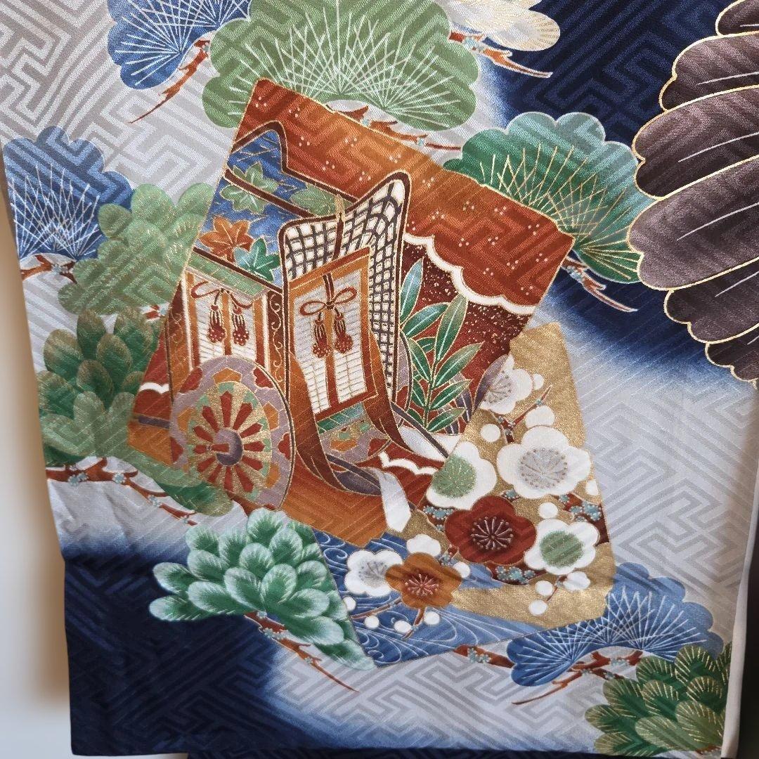 ゆきお　　No31　正絹　男の子お祝い着物　長襦袢付き　産着