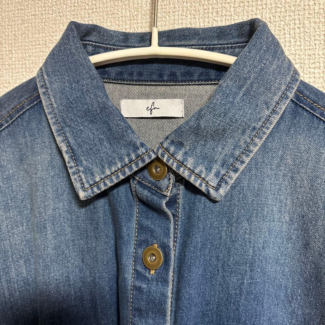 最終値下efu エフ/OVER DENIM SHIRT デニムシャツ ジャケット