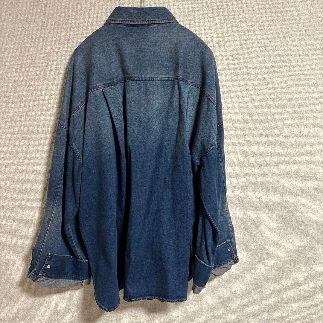 最終値下efu エフ/OVER DENIM SHIRT デニムシャツ ジャケット