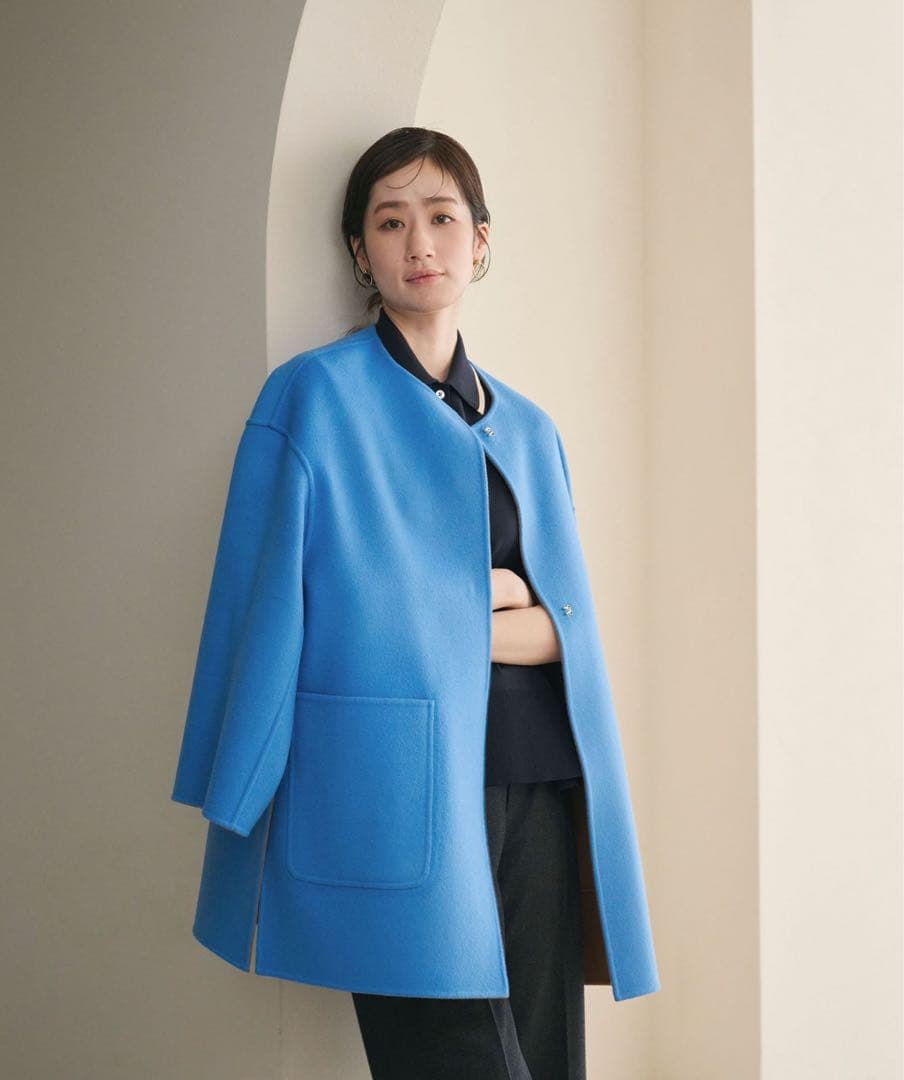 UNITED ARROWS バイカラー リバー ミドルコート 36