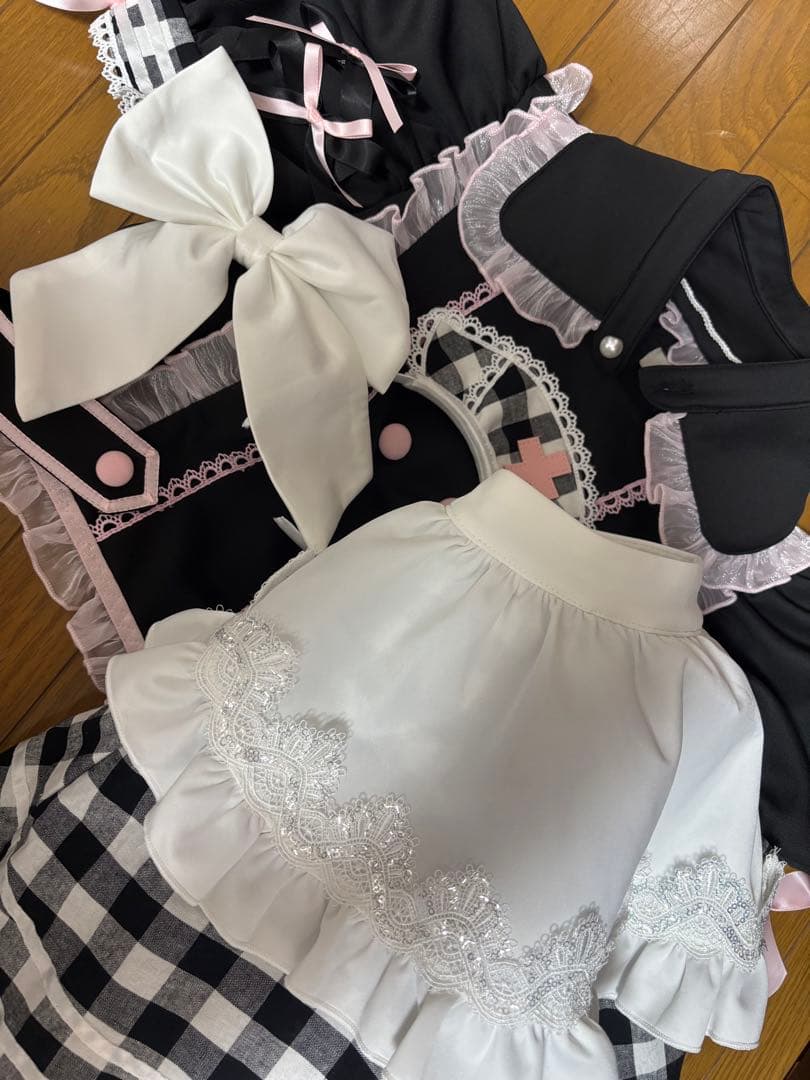 今月限定値下げ✨【舞々悪魔×Malymoon】チェックフリルラブミーデビルナース