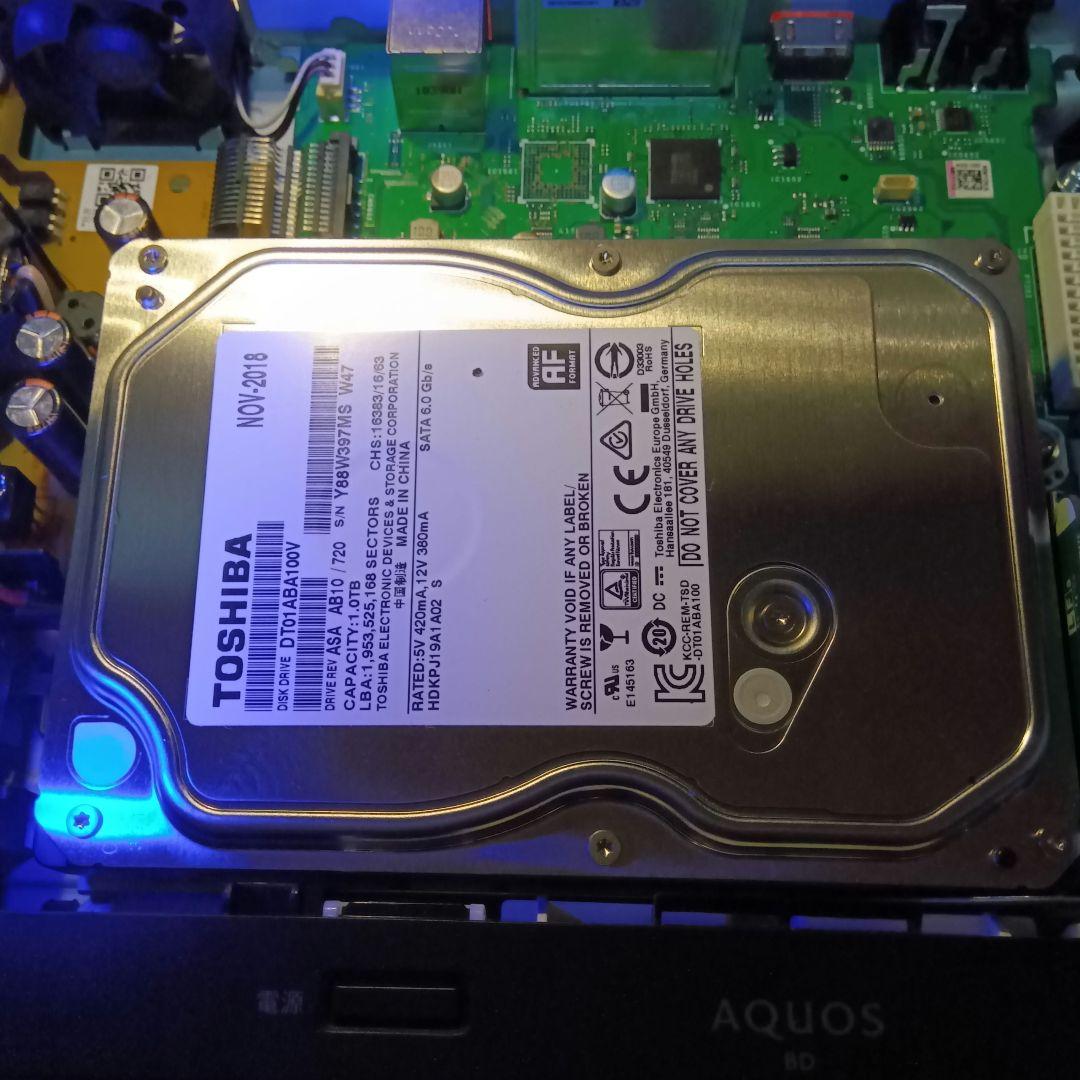 SHARP AQUOSブルーレイ　BD-NW1200 本体使用時間極少