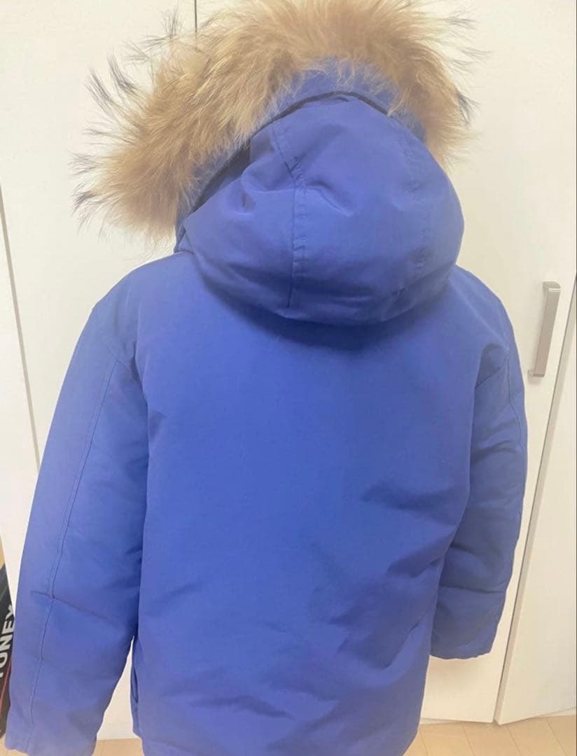 DANTON ダウンジャケット 青 ファー付き　42 XL