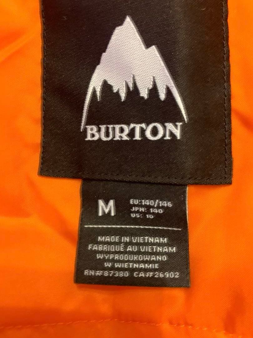 BURTON スノーボードウェアセット 子ども用迷彩 キッズ、ジュニアサイズM
