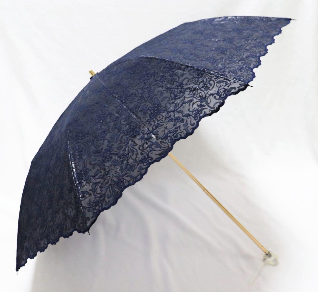 《Sorcie Renom》新品 日本製 全体豪華刺繍 晴雨兼用折りたたみ傘