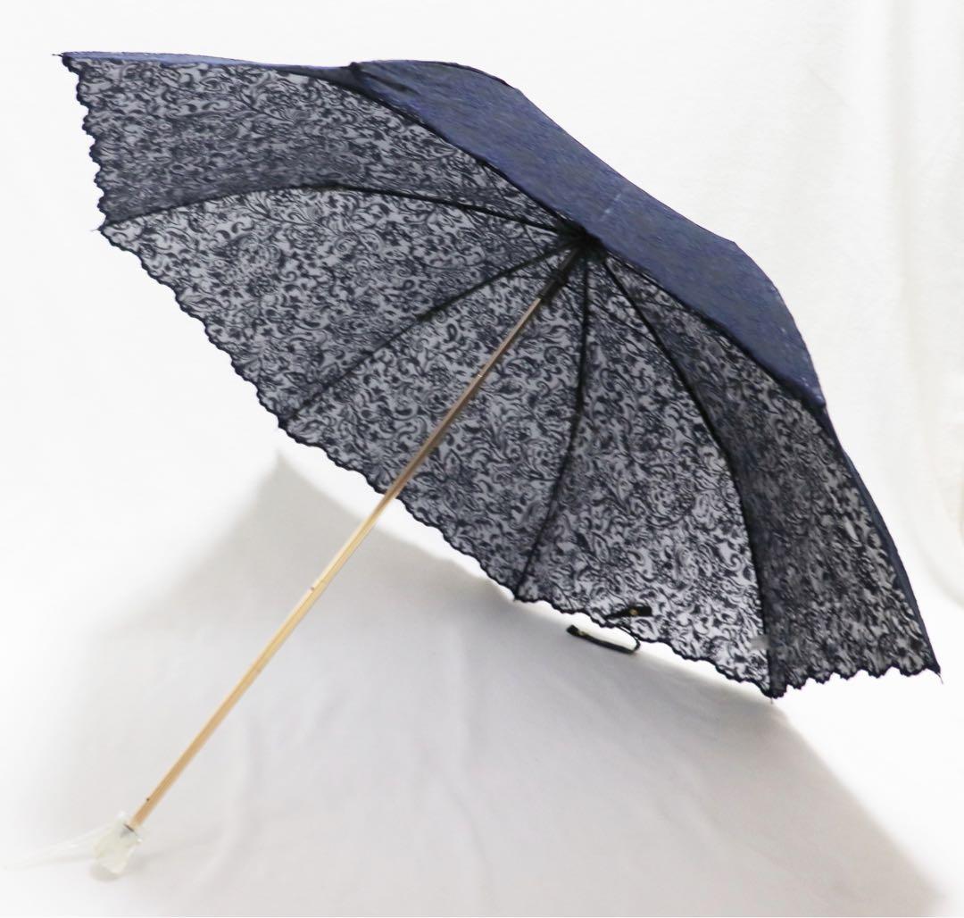 《Sorcie Renom》新品 日本製 全体豪華刺繍 晴雨兼用折りたたみ傘