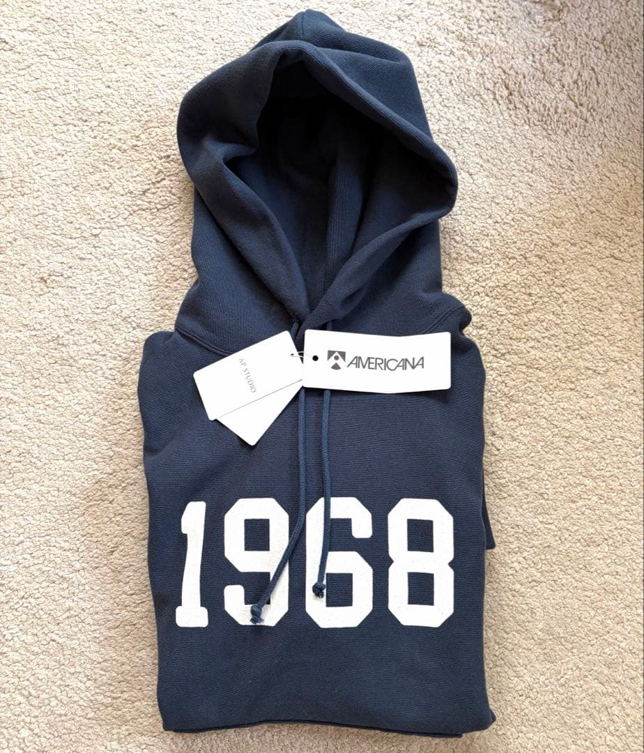 タグ付新品AP STUDIO Americana 1968フーディ ネイビー