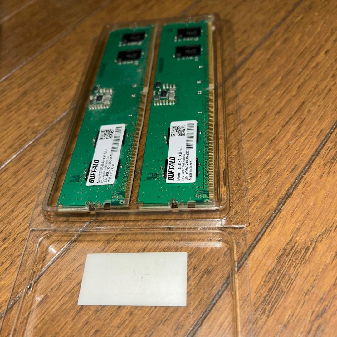 BUFFALO D5U48A-X8HMJ PC5-4800B 8GB 2個セット