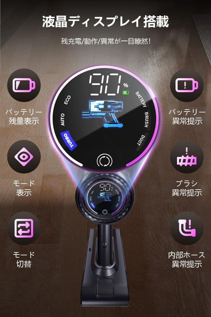 自動集塵 自動充電 34000Pa 吸引力自動ごみ収集　掃除機 コードレス