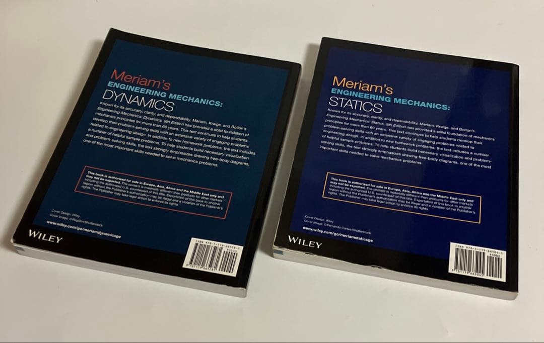 2冊セット　Meriam's ENGINEERING MECHANICS