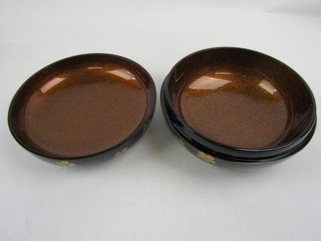 Y5-0809◇極上 輪島塗 田崎昭一郎作 桜蒔絵 内部梨地 木製漆器◇