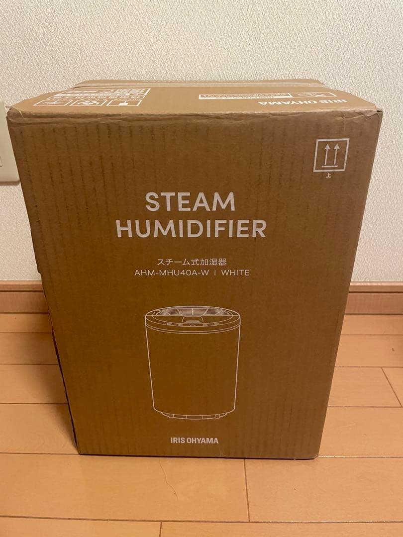 IRIS OHYAMA スチーム加湿器 AHM-MHU40A-W ホワイト
