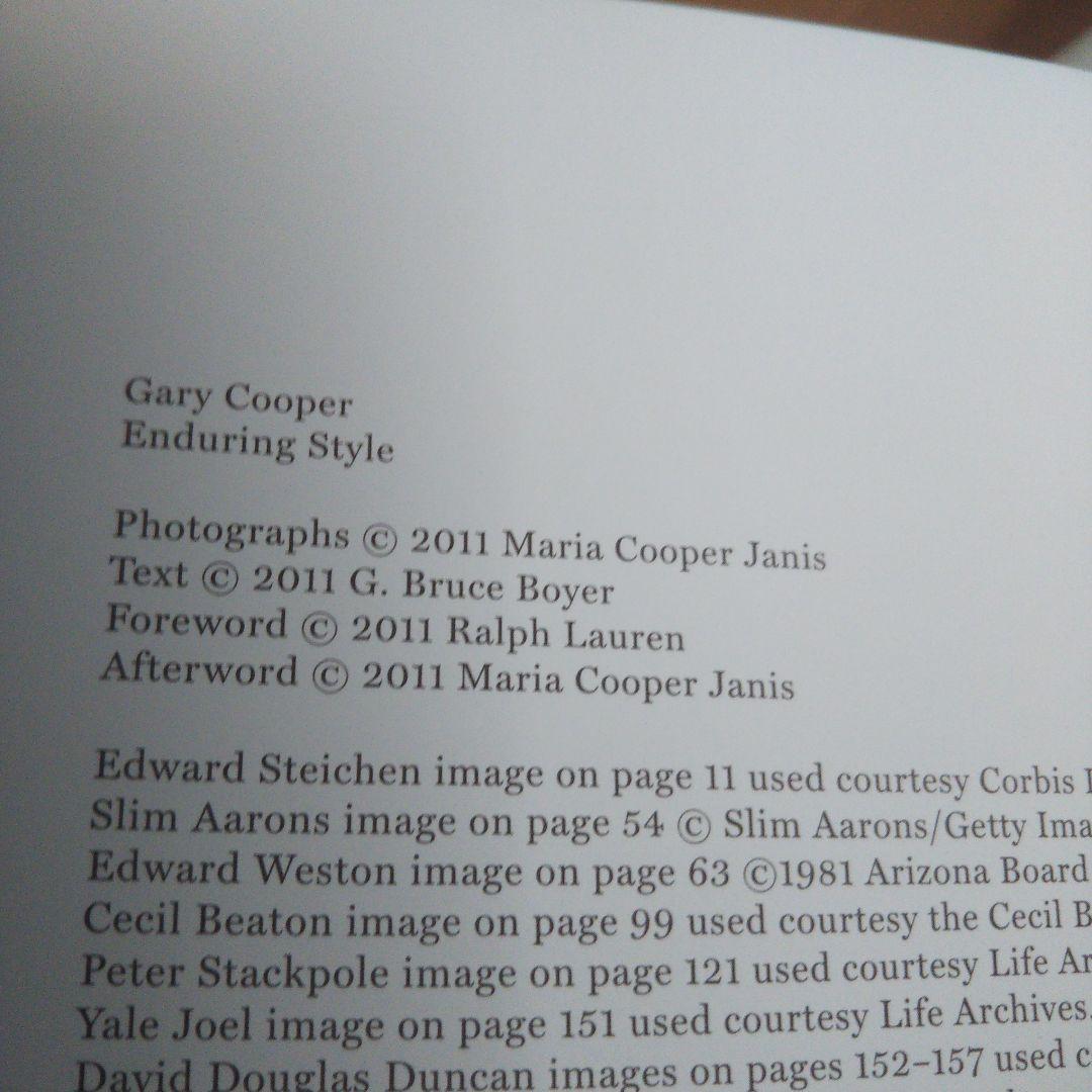 GARY COOPER：ENDURING STYLE ハードカバー