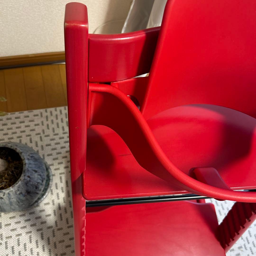 【大人気】STOKKE トリップトラップ ベビーセット付き 赤
