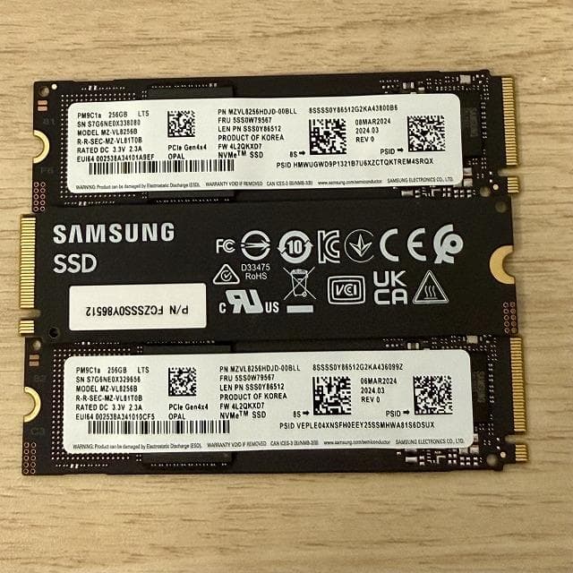 ら*る様 [新品同様3個セット]サムスン MZVL8256HDJJD-00BLL