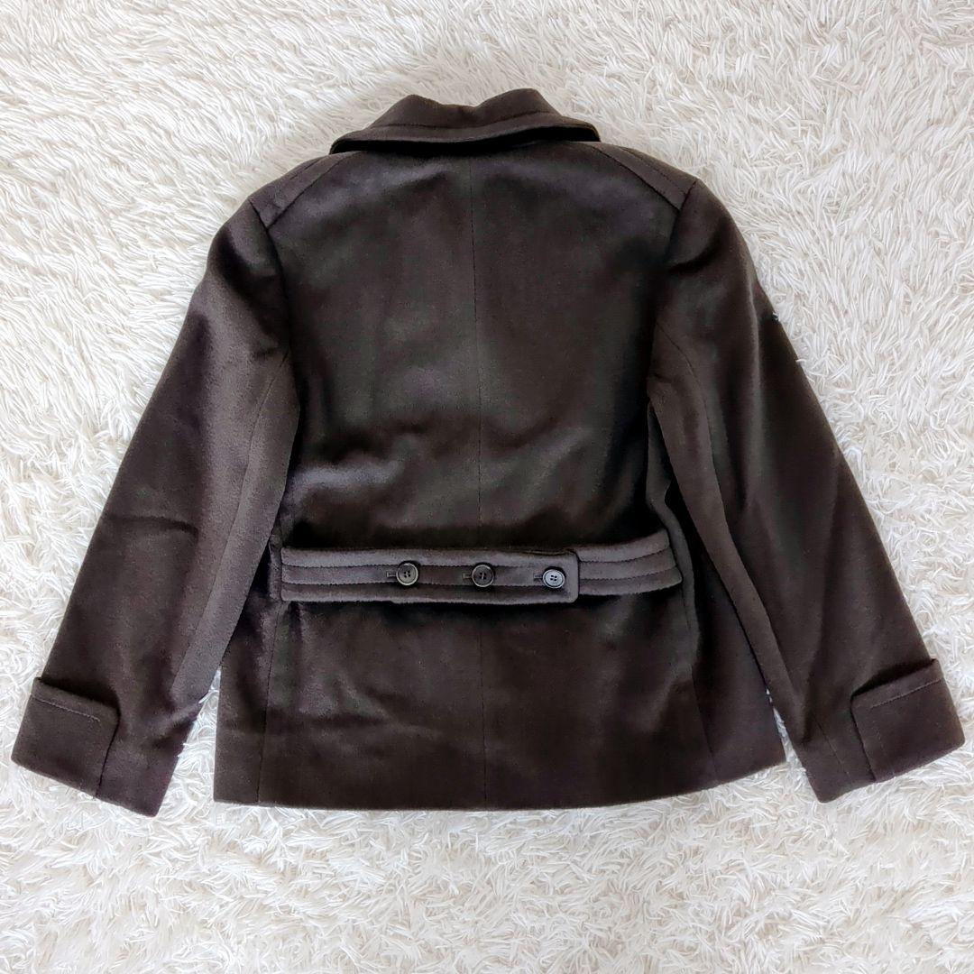 【訳あり】MaxMara白タグ XLキャメル ヌートリア Pコート 大きいサイズ