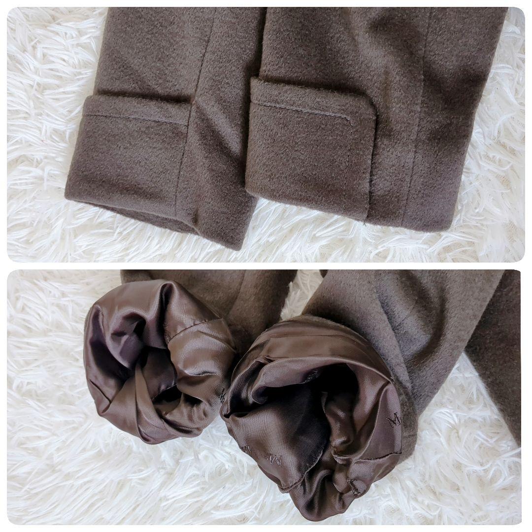 【訳あり】MaxMara白タグ XLキャメル ヌートリア Pコート 大きいサイズ