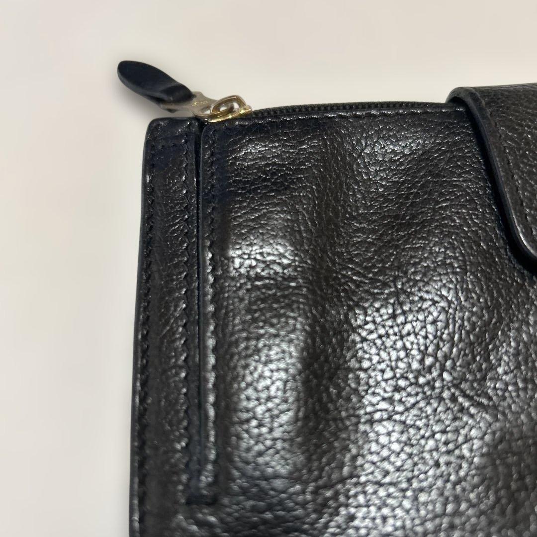 大幅値下げ！美品　イルビソンテ　ブラックレザー長財布 ボタン留め