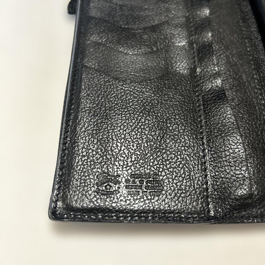 大幅値下げ！美品　イルビソンテ　ブラックレザー長財布 ボタン留め