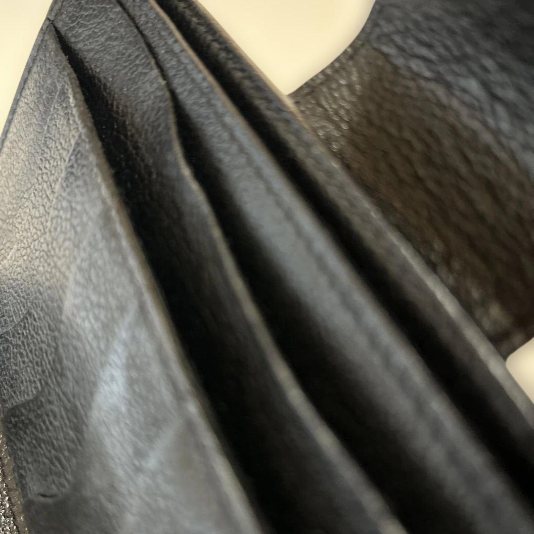 大幅値下げ！美品　イルビソンテ　ブラックレザー長財布 ボタン留め