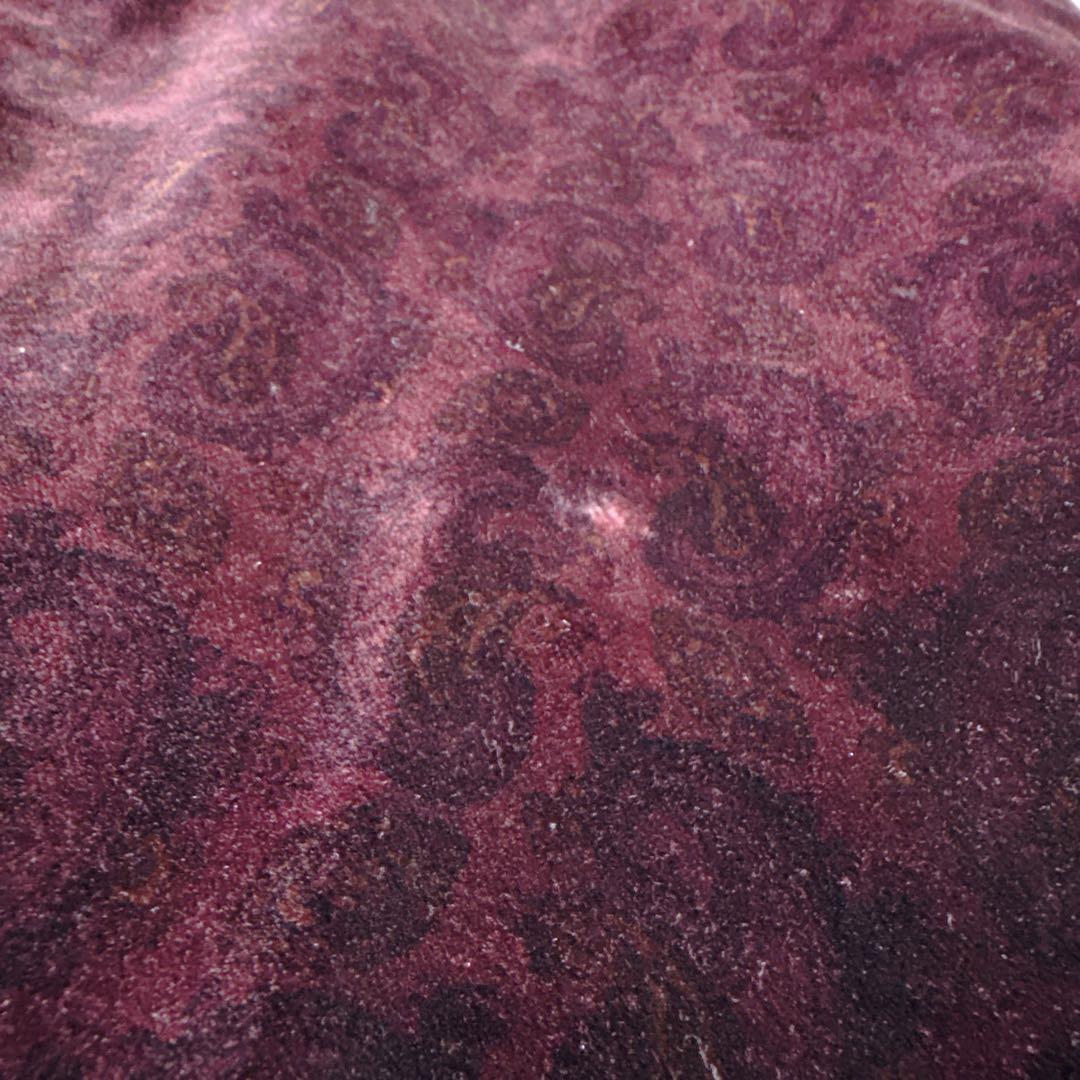 【高級伊製】ETROエトロ ペイズリー総柄ベロアセットアップ スーツ XL