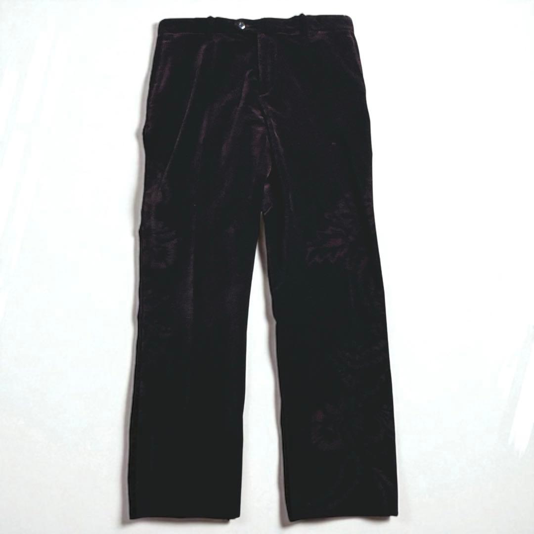 【高級伊製】ETROエトロ ペイズリー総柄ベロアセットアップ スーツ XL