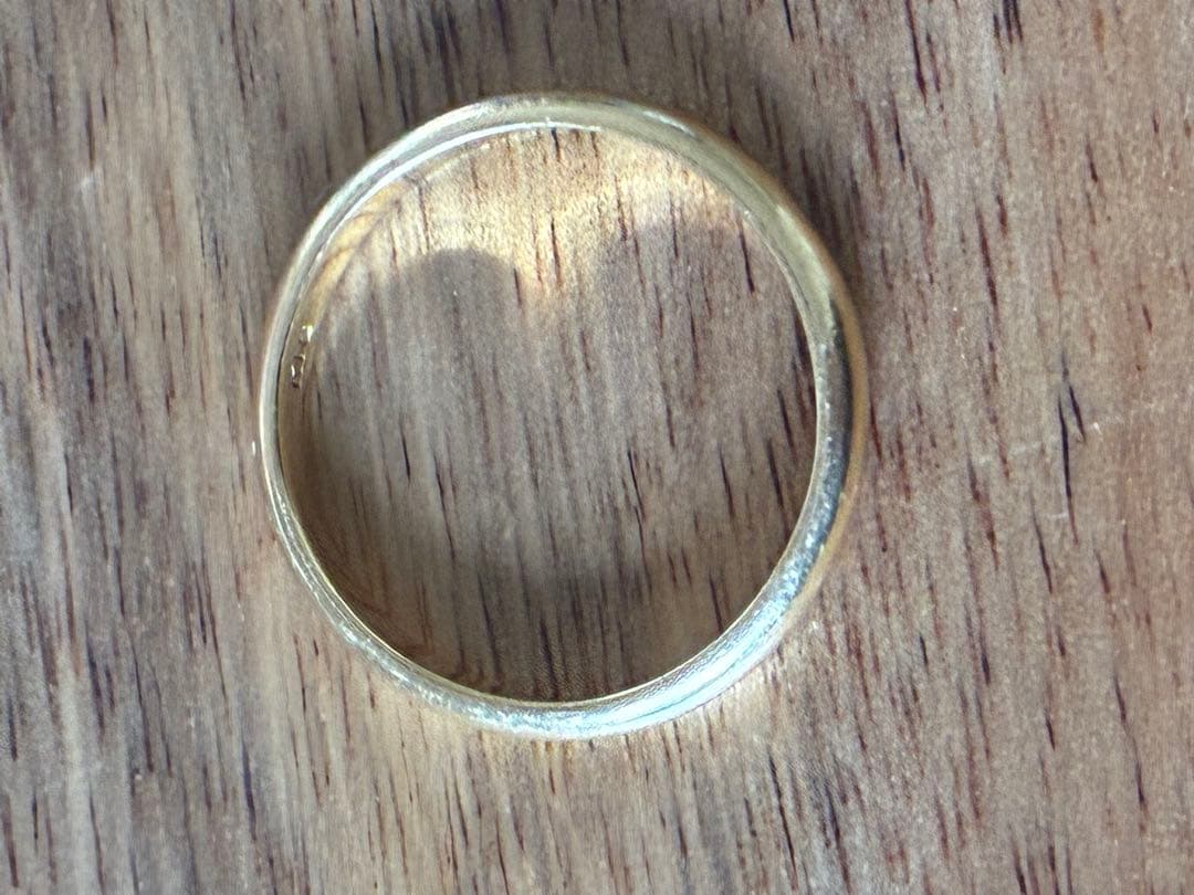 K18 17号 甲丸リング 2.9g 刻印あり