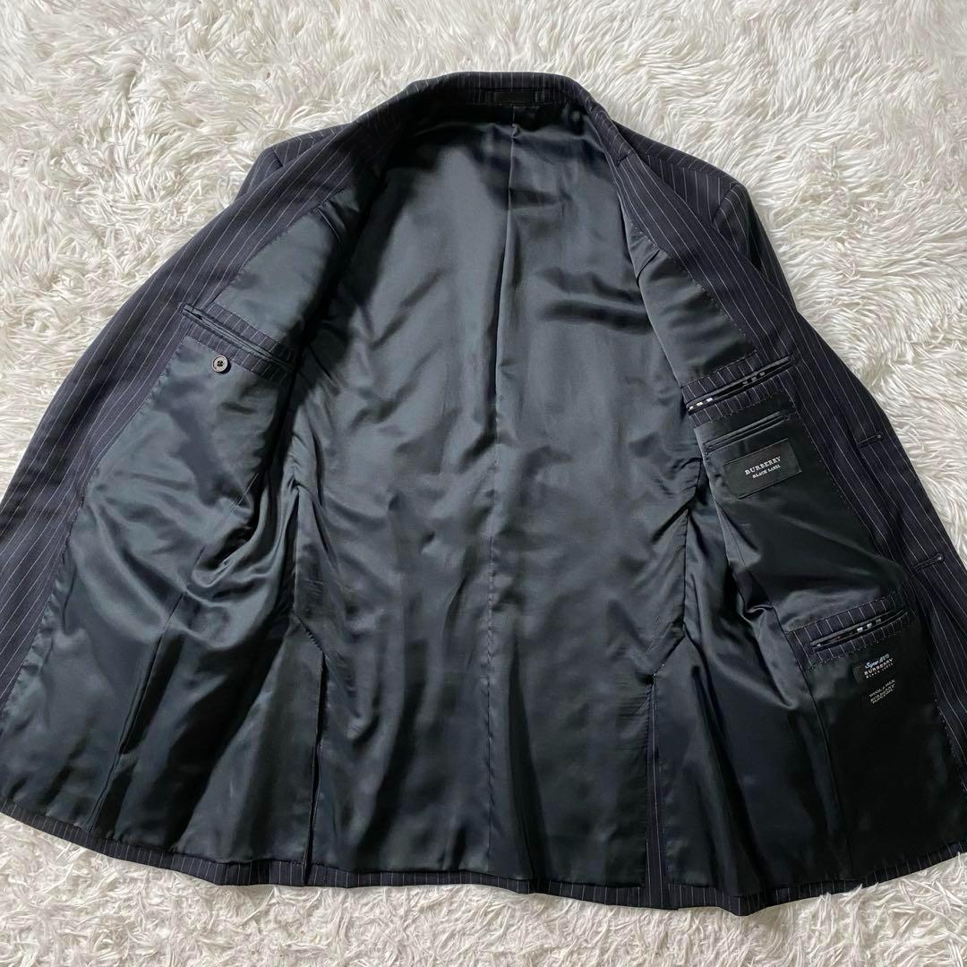 【極美品】バーバリーブラックレーベル　セットアップスーツ　通年ウール　シルク混