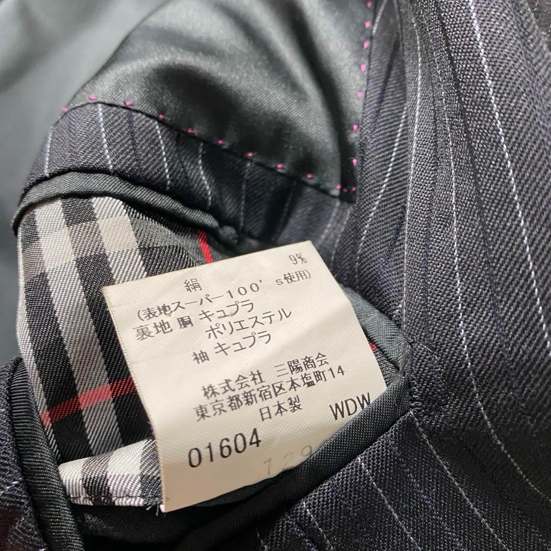 【極美品】バーバリーブラックレーベル　セットアップスーツ　通年ウール　シルク混