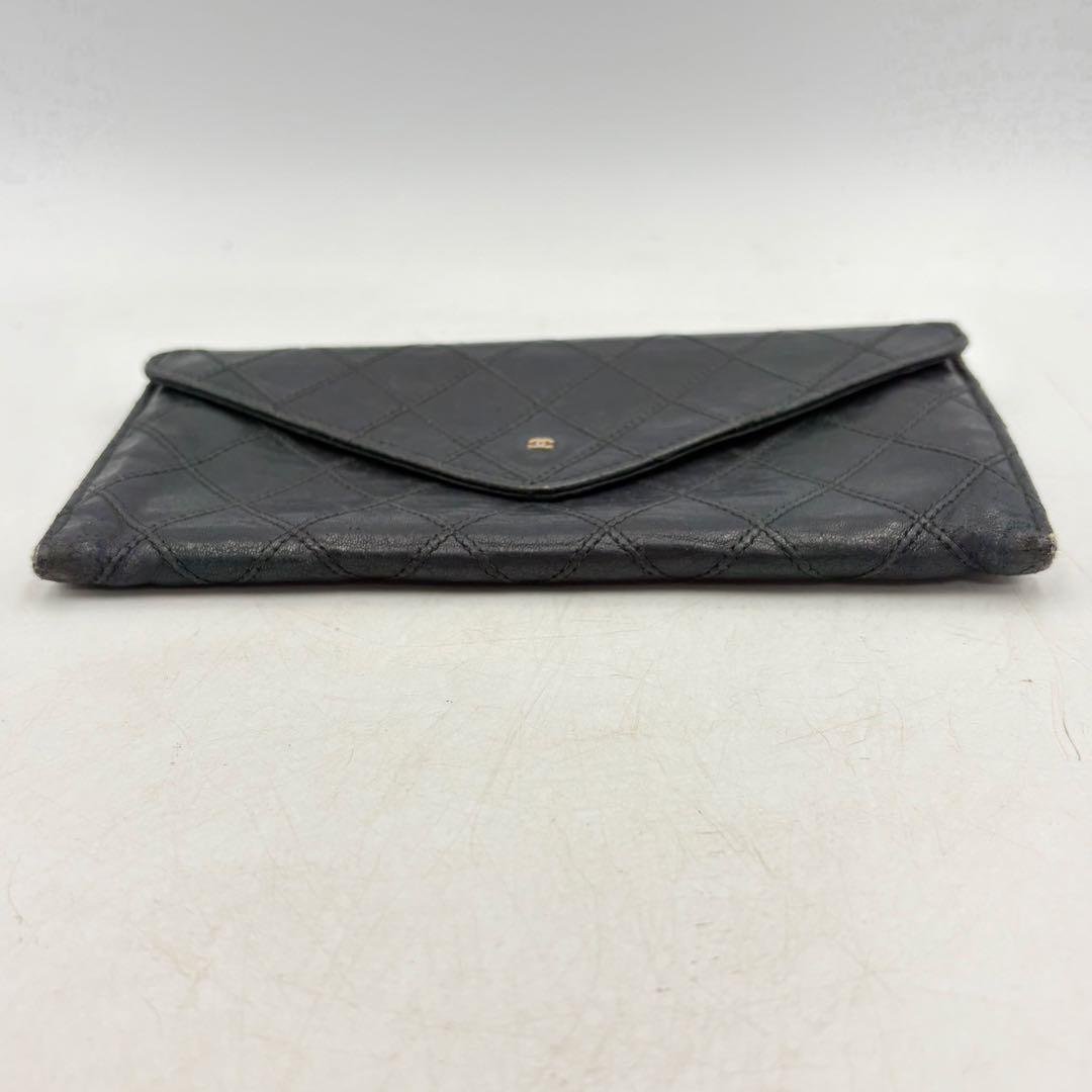 シャネル ビコローレ 長財布 ラムスキン ブラック 1017-S7096s
