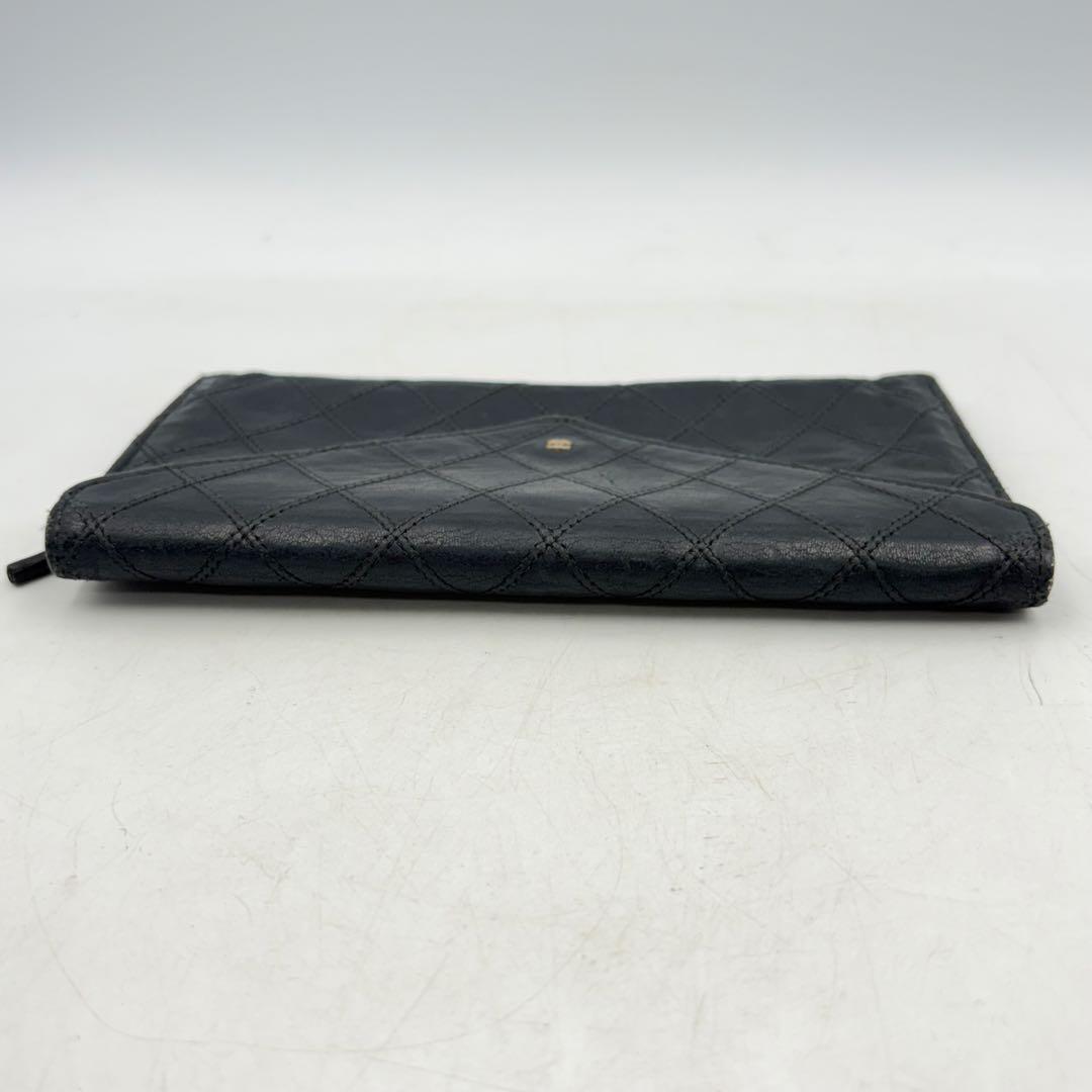 シャネル ビコローレ 長財布 ラムスキン ブラック 1017-S7096s