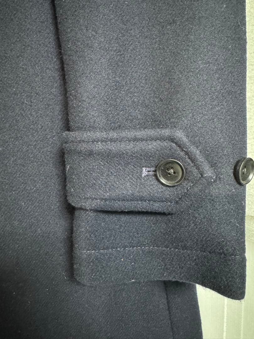 ふじふじ　スーパー140'S メルトン シングル ロング Pコート