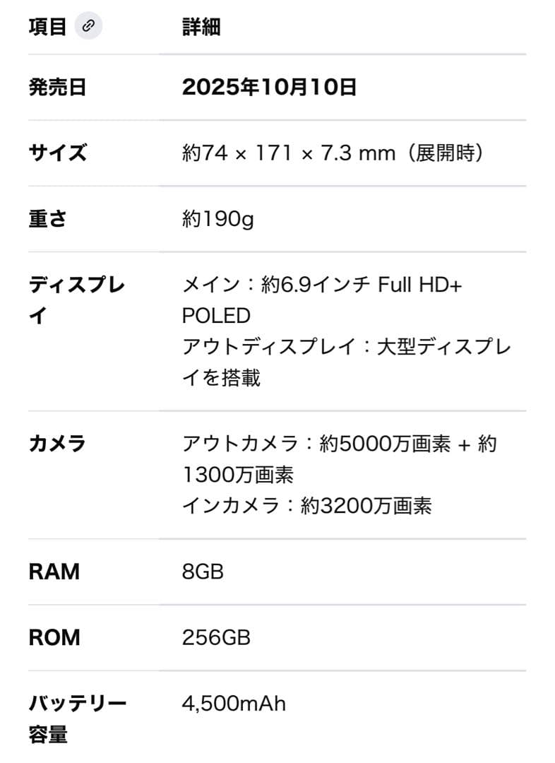 Motorola razr PANTONE Lightest Sky 本体