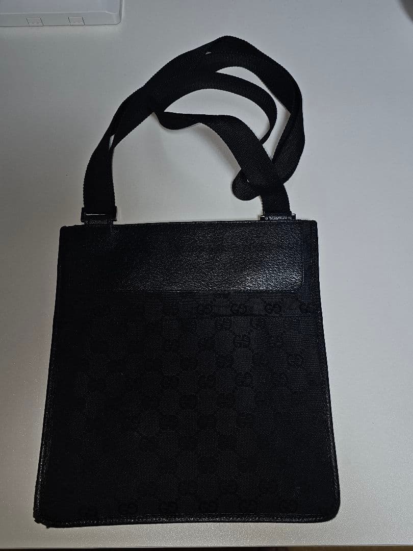 グッチ ショルダーバッグ サコッシュ GG柄 キャンバス レザー